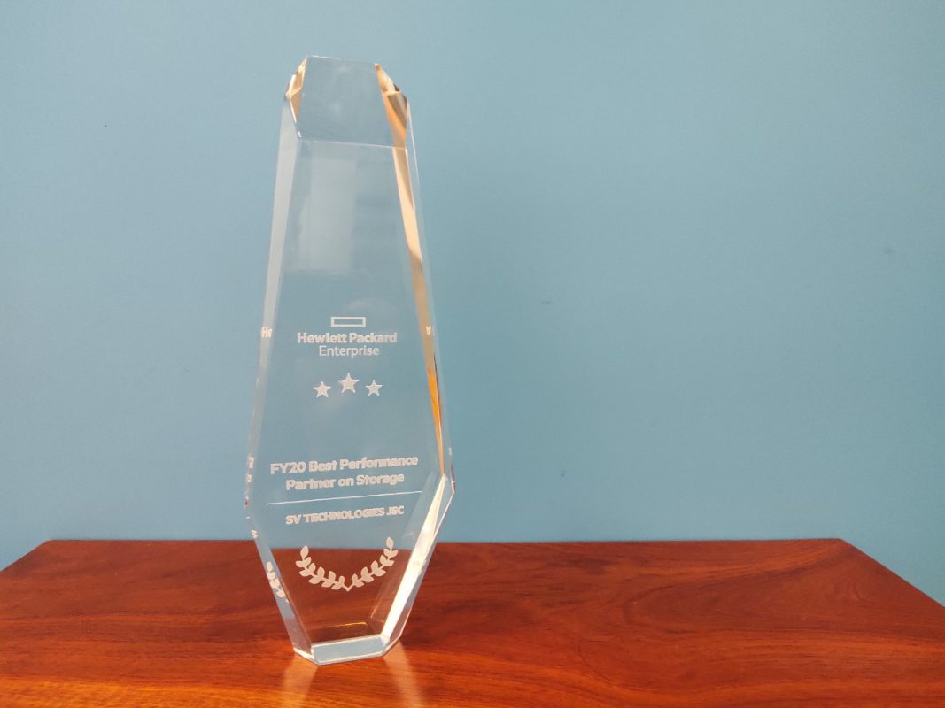 HPE FY20 Best Performance Partner Storage – Giải thưởng dành cho đối tác xuất sắc trong hoạt động tư vấn, triển khai sản phẩm Server & Storage